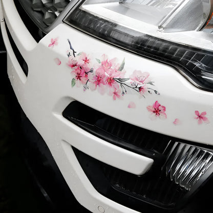 Cherry blossom flower pattern car sticker in PVC vinyl material for vehicle decoration