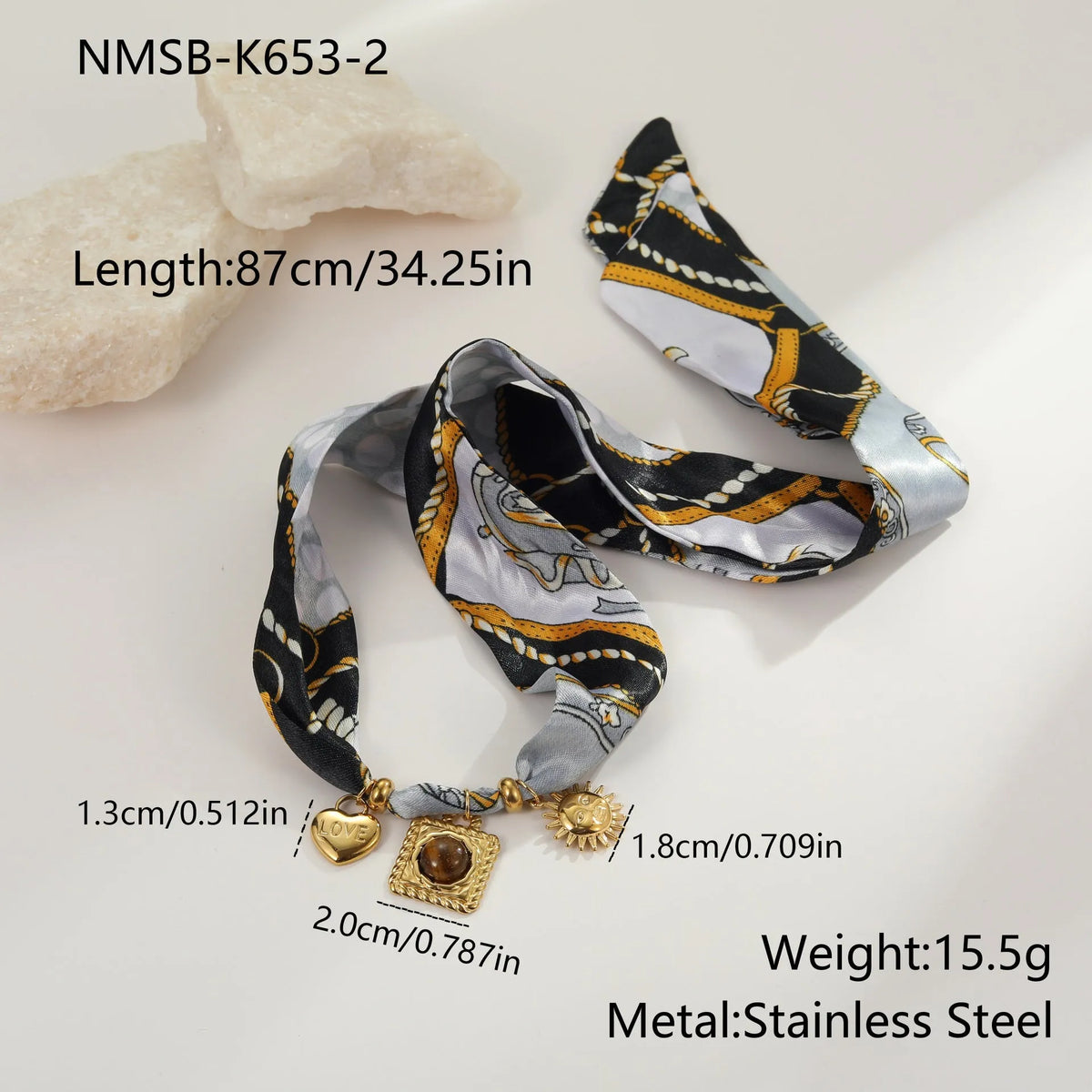Stainless steel necklace and bracelet set with 18K electroplated finish and regular chain style