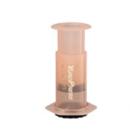 French Press Coffee Maker in gray, pink, blue, and orange with silicone and food-grade plastic construction