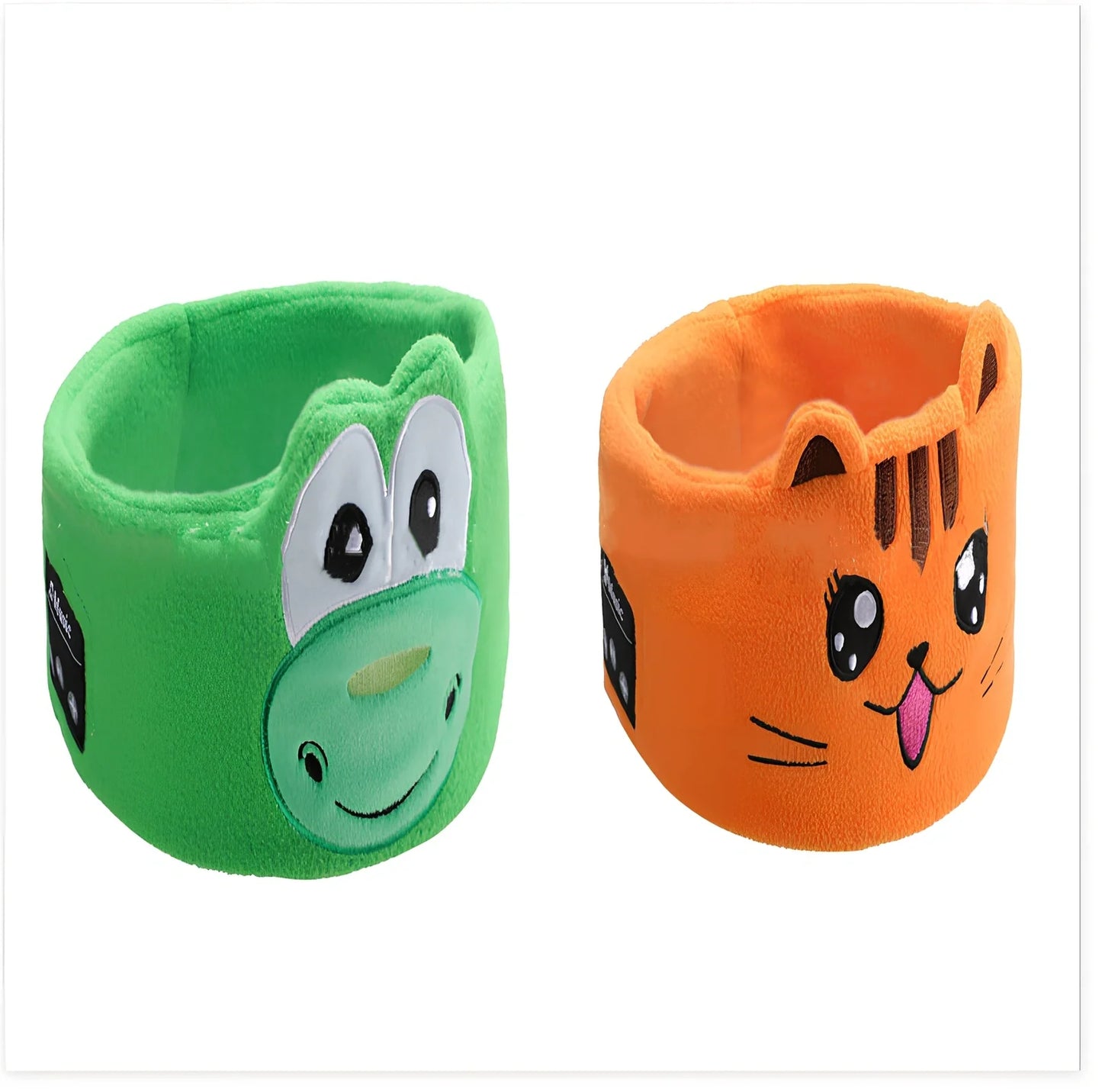 Bluetooth animal headband sleep mask with dinosaur hood showing integrated speakers and wireless design