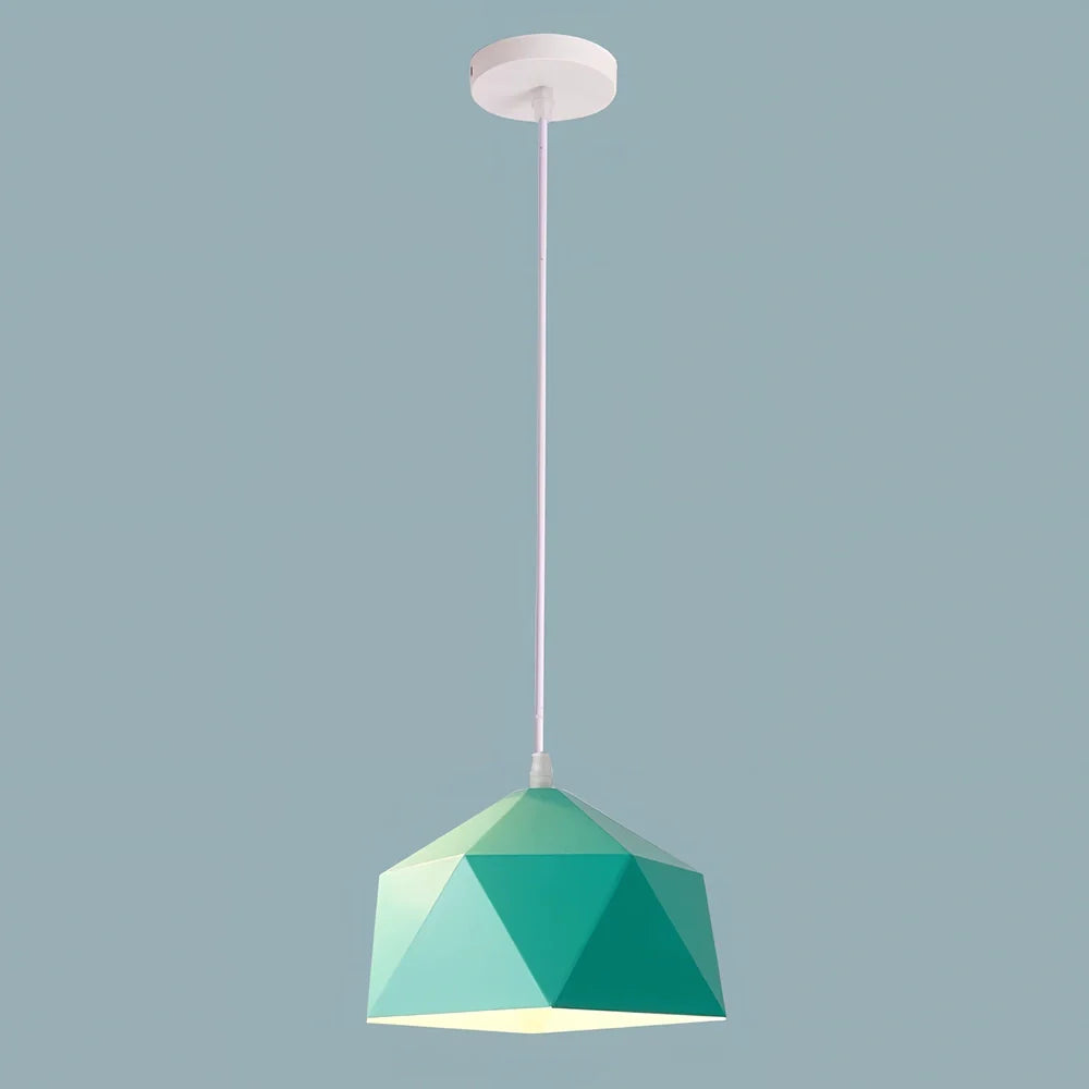 Nordic restaurant chandelier with iron construction and LED lighting in choice of seven colours