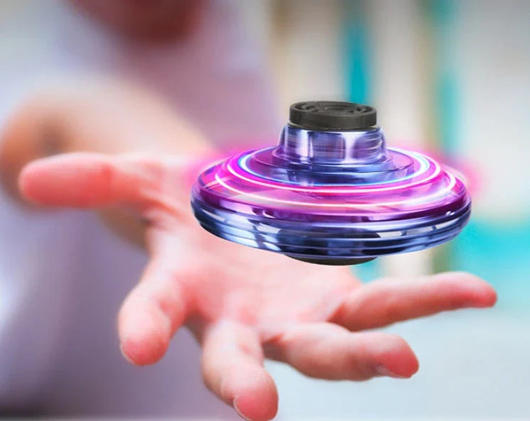 Interactive Gyro Fidget Spinner with RGB Lights - Compact, Durable Toy for Stress Relief and Fun