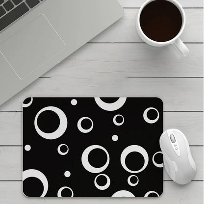 Customisable thick cartoon mouse pad with non-slip base, showing sample patterns like strawberry, cat, and whale designs.