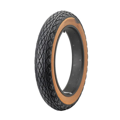 Brown rubber tyre for snowmobile and electric beach car, size 20x4.0 inches.