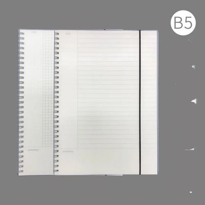 A4 hard PP notebook sub-notepad in simple style, available in A4 A5 B5 with grid lined or lattice pages