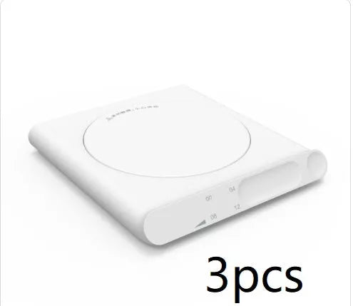 Adjustable Thermostat Coaster in white, blue, and pink with USB interface