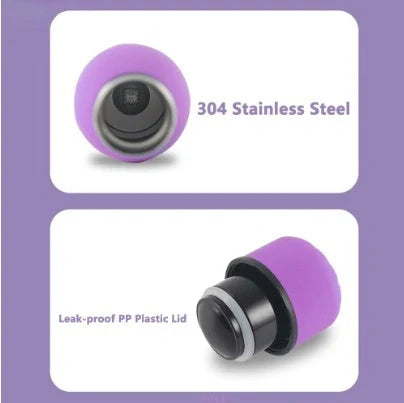Stainless steel vacuum insulated water bottle with rubber painted surface in various colors