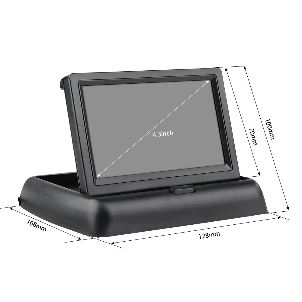 Car reversing camera with 1/4 inch colour CCD, 170 degree horizontal viewing angle, IP67 waterproof, and built-in OSD guide lines