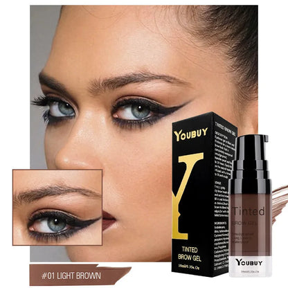 Waterproof quick-drying eyebrow cream in brown and black shades for natural brow definition