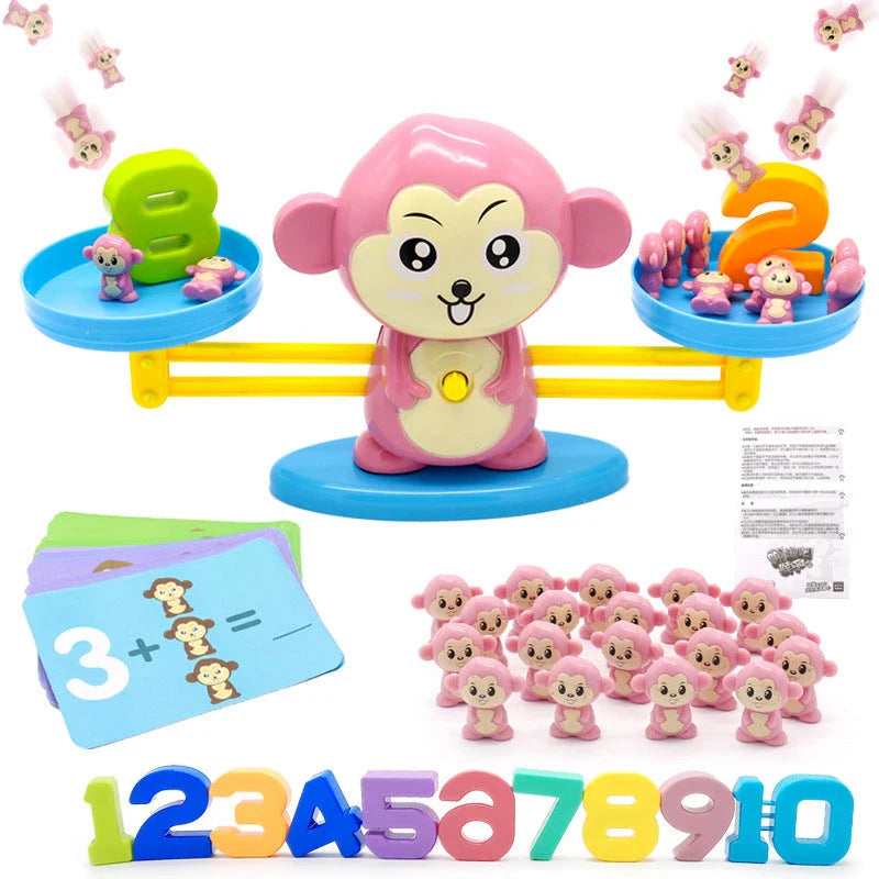 Engaging Educational Balance Toy with colorful animal shapes and digital display for early math learning