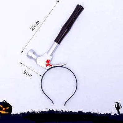 Halloween Tricky Item Headband with realistic neck effect for costumes