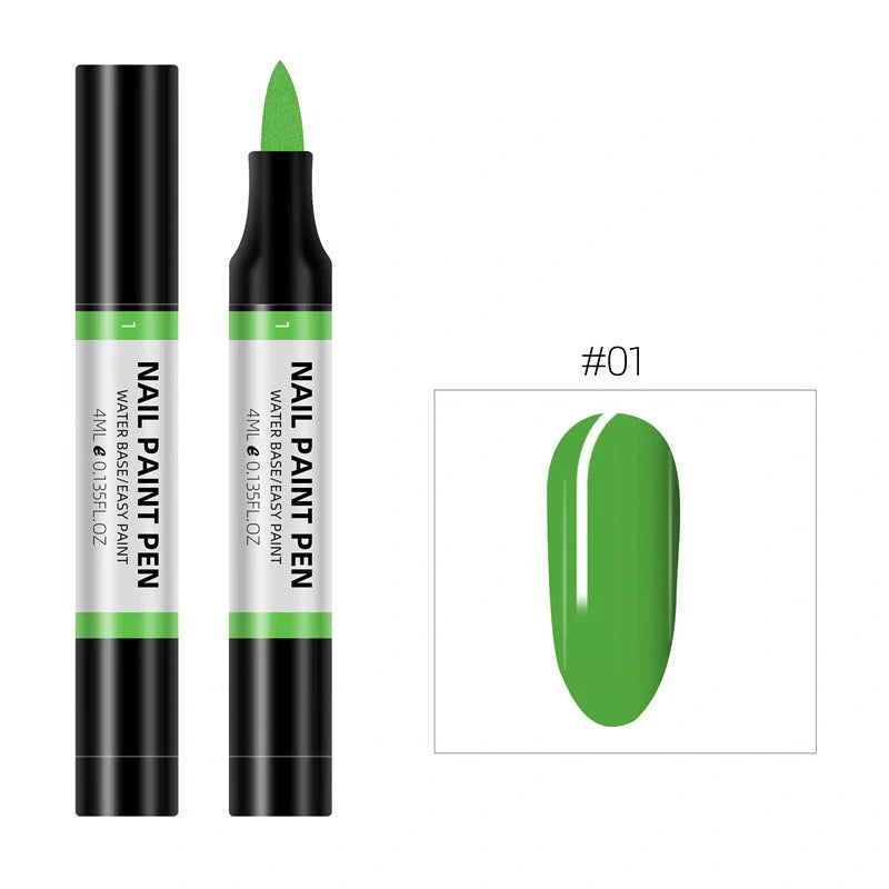 24 color water-based nail polish painting pen for 3D nail art designs