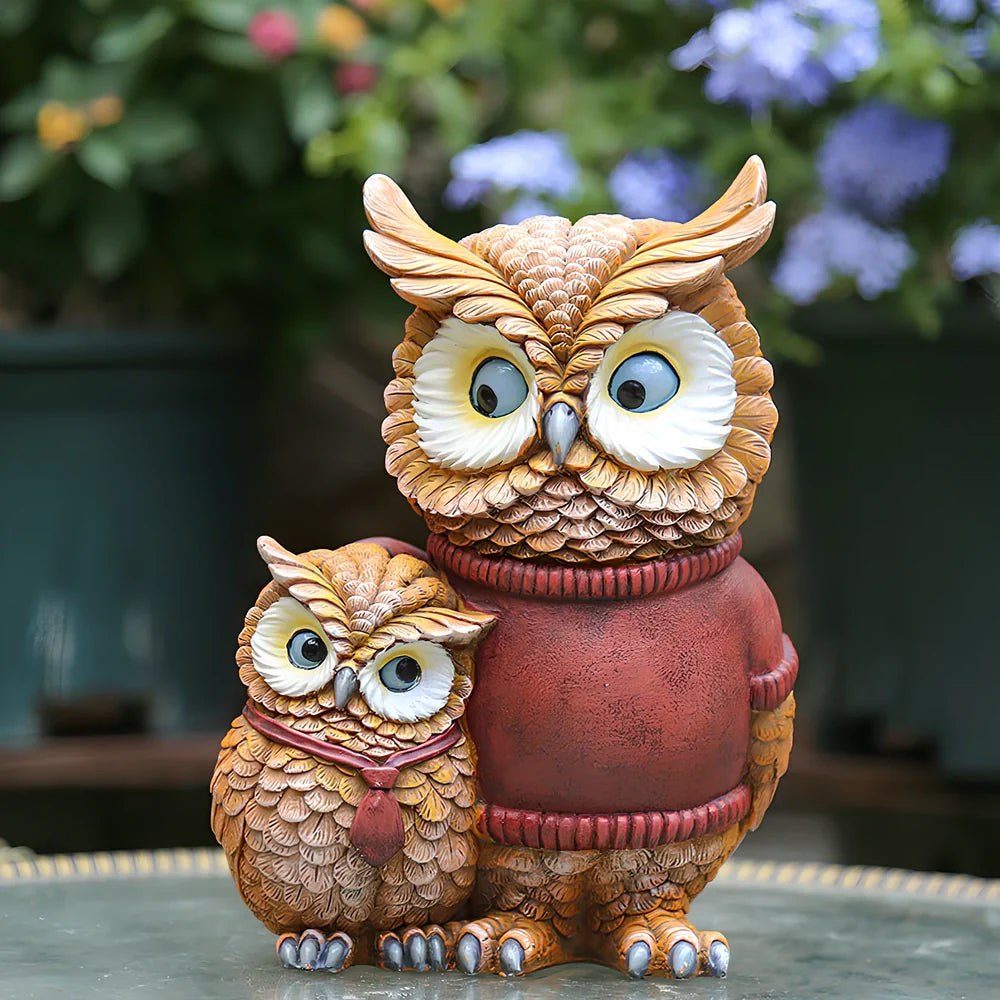 Cartoon resin animal hanging ornament for garden decor, style A fox shape in bright colours, 15cm height