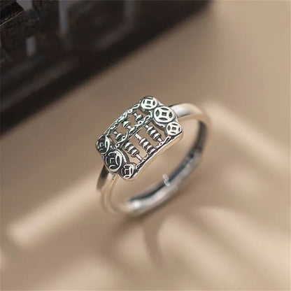 Retro punk distressed snake flower XINGX adjustable open mouth copper ring in unisex opening style
