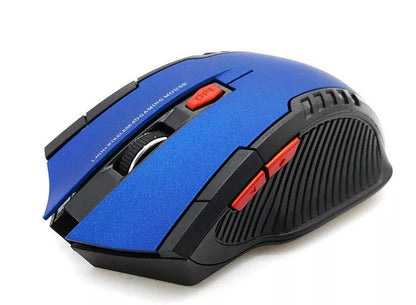 2.4G Wireless Optical Gaming Mouse with adjustable DPI settings in multiple colors