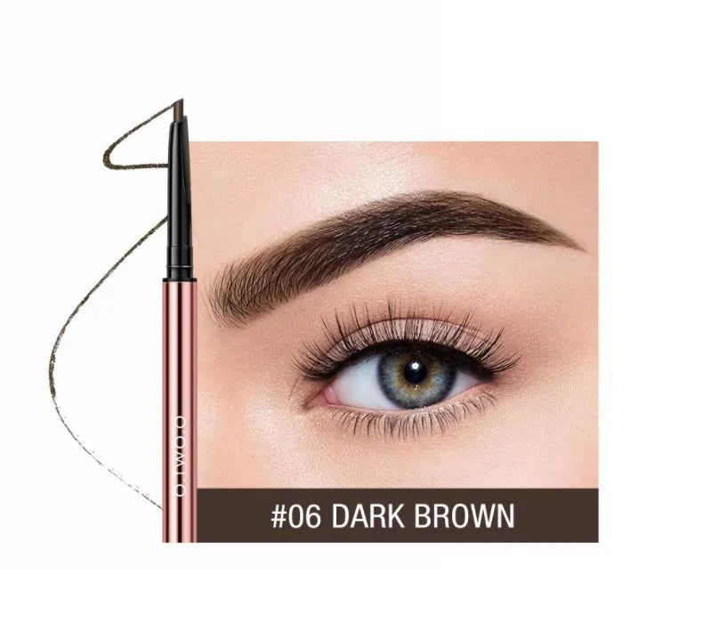 Eyebrow make-up pencil with 0.7cm slim tip in six shades for natural brow definition