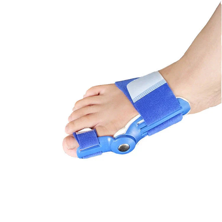 Adjustable bunion corrector with foot valgus separator to realign big toe and relieve bunion pain