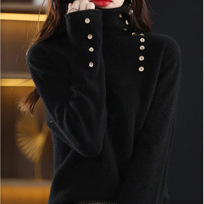 Slim fit knitted shirt with 3D pattern in light camel colour, showing regular sleeves and 40cm length