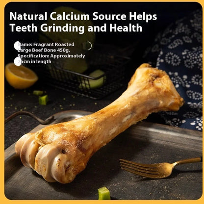 Puppy molar rod with textured surface for teeth cleaning and calcium supplementation