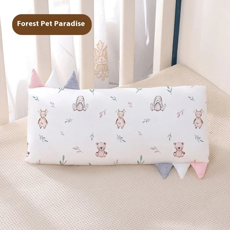 Bamboo fibre children's cartoon pillow with removable cover in three size options