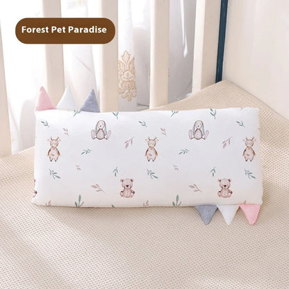 Bamboo fibre children's cartoon pillow with removable cover in three size options