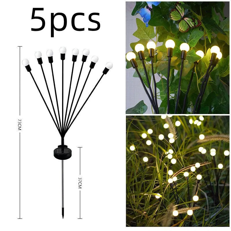 Solar-powered ground plug lawn light with automatic dusk-to-dawn operation and multiple head configurations