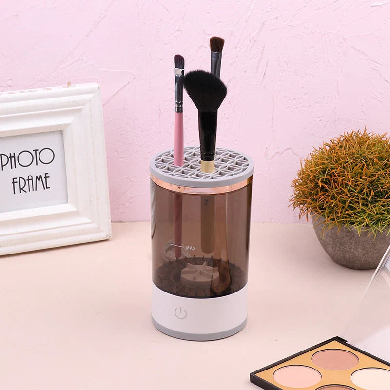Automatic Electric Makeup Brush Cleaner with USB Charging - Powerful and Gentle Spin Cycle Removes Deep-Seated Makeup, Oil, and Impurities from Brushes of All Shapes and Sizes