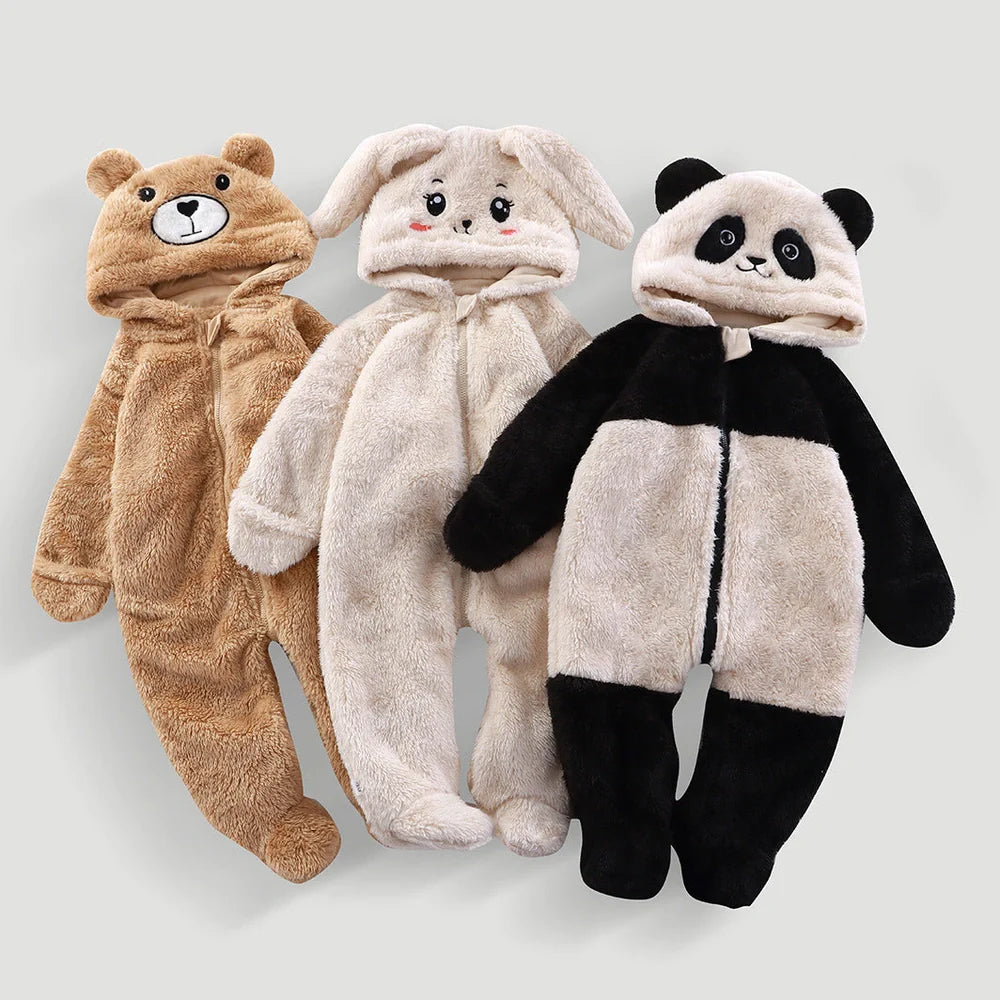 Children's thermal jumpsuit pyjamas in dark khaki colour with height options from 59cm to 80cm