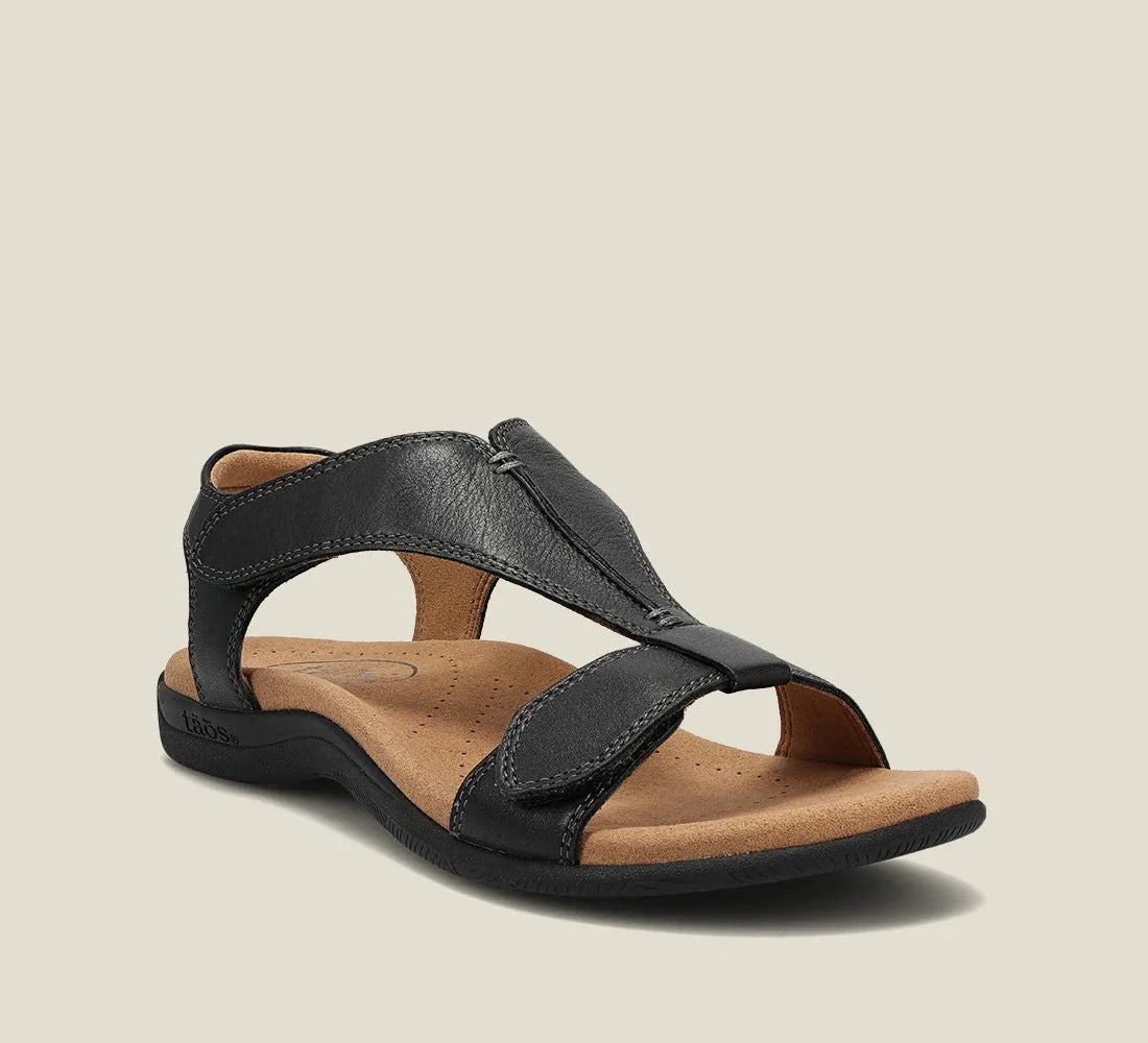 Women's Velcro strap sandals with thick platform wedge soles in various colors