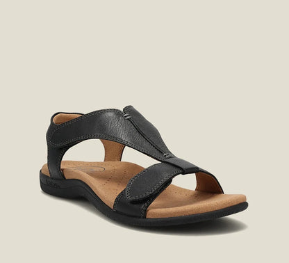 Women's Velcro strap sandals with thick platform wedge soles in various colors