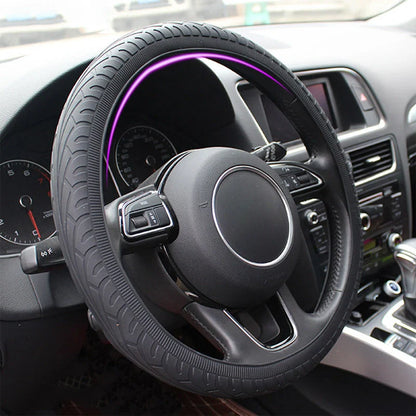 Anjiemei Silicone Steering Wheel Cover in various colors with skid-proof design