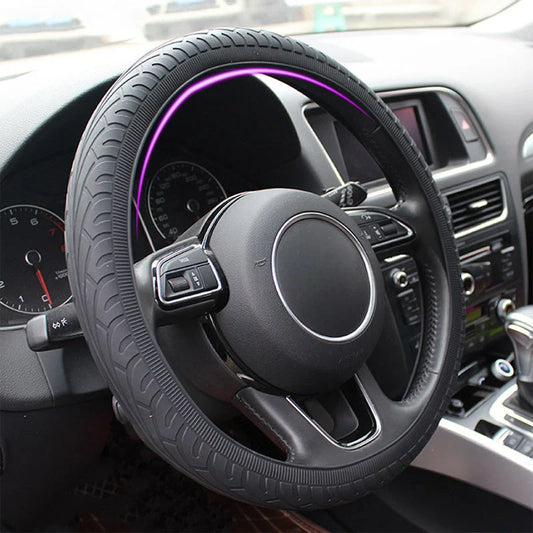 Anjiemei Silicone Steering Wheel Cover in various colors with skid-proof design