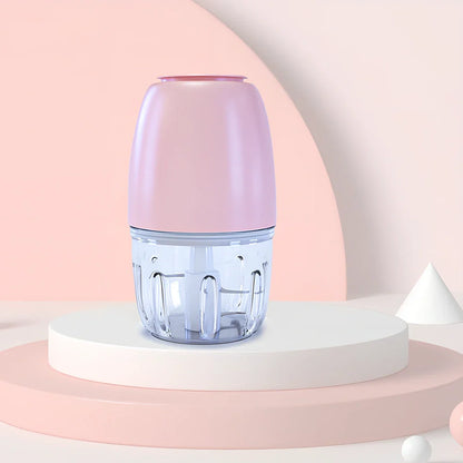 Household electric ice crusher in cherry blossom powder with 200W motor and 105mm square design