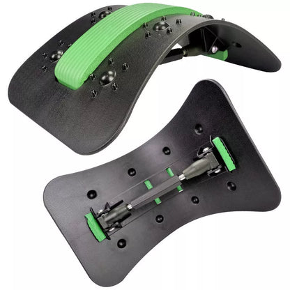 Lumbar Tractor Stretcher in black with acupressure points for back relief