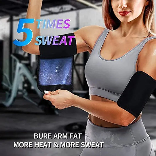 Adjustable arm sweatband in blue colour with binding strap for sports use