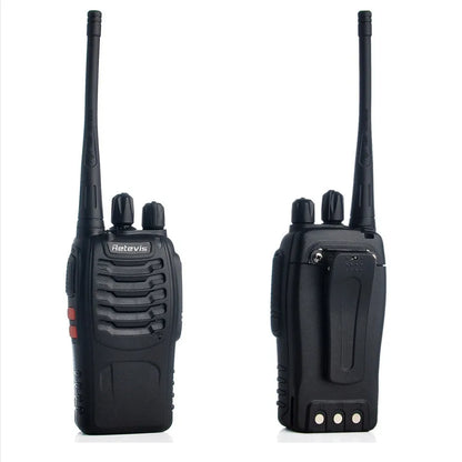 H777 black civil walkie talkie with antenna, 60x33x115mm UHF 400-470MHz two way radio