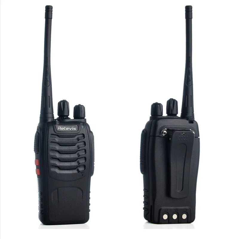 Civil Walkie Talkie H777 UHF 400-470MHz Single Band Two Way Radio 1000mAh Li-ion Battery 60x33x115mm Black for Site and Event Use