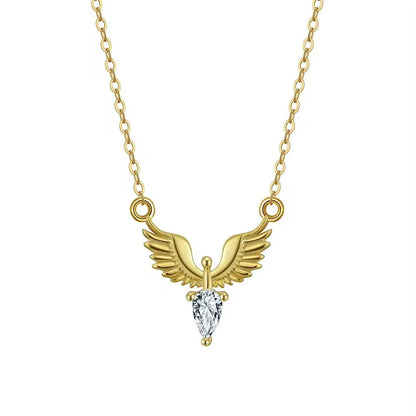 Adjustable 925 silver eagle chain necklace with O-ring links and electroplated finish in white gold or yellow gold colour