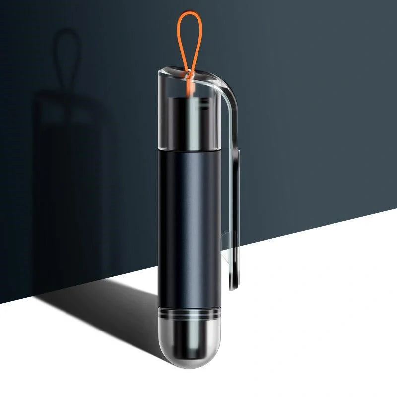 Mini Portable Car Safety Hammer in navy blue and red, compact size for emergency use