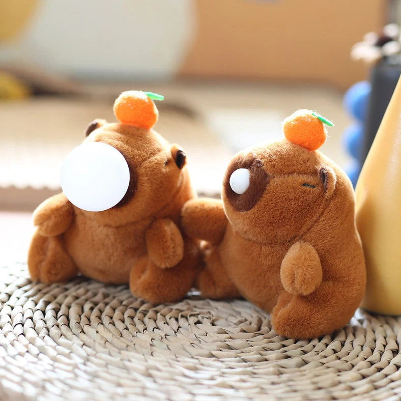 12cm spit bubble design stuffed toy pendant with super soft short plush fabric