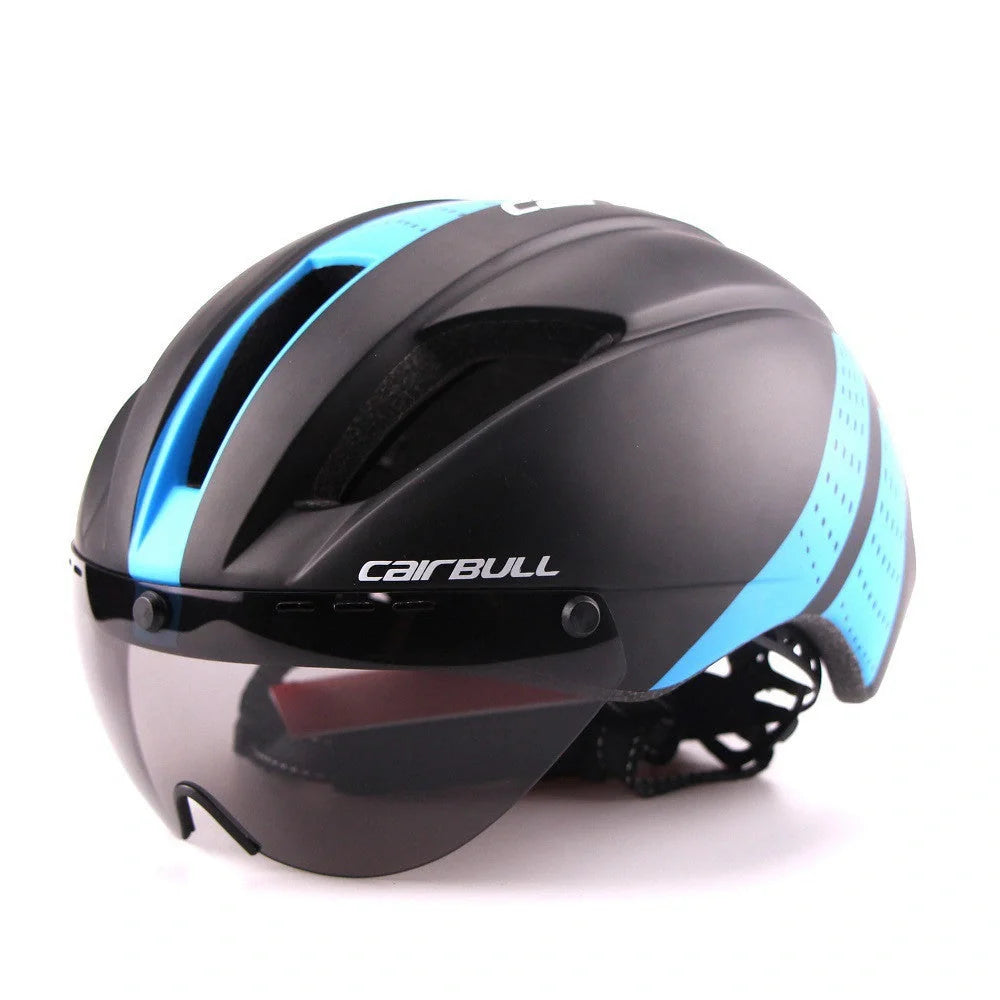 Bicycle Aero Helmet with magnetic computer lens and ventilation holes for cycling