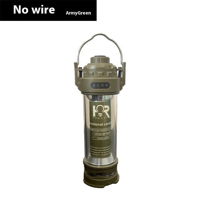 RHX tactical camping lantern ambience light in black, red, khaki, or white with three-piece set options