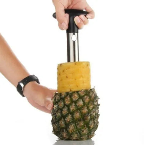 Stainless steel pineapple corer slicer kitchen tool with coloured ABS handle