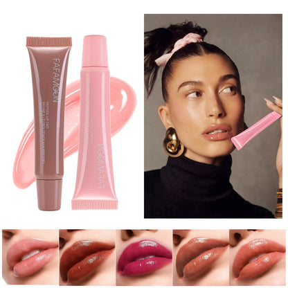 Glossy Lip Glaze in Tea Red - Waterproof, Hydrating Lip Color