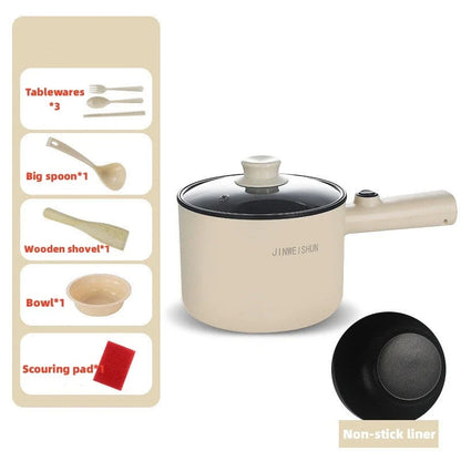 Versatile electric hot pot with stainless steel construction and non-stick interior for easy cooking and cleaning
