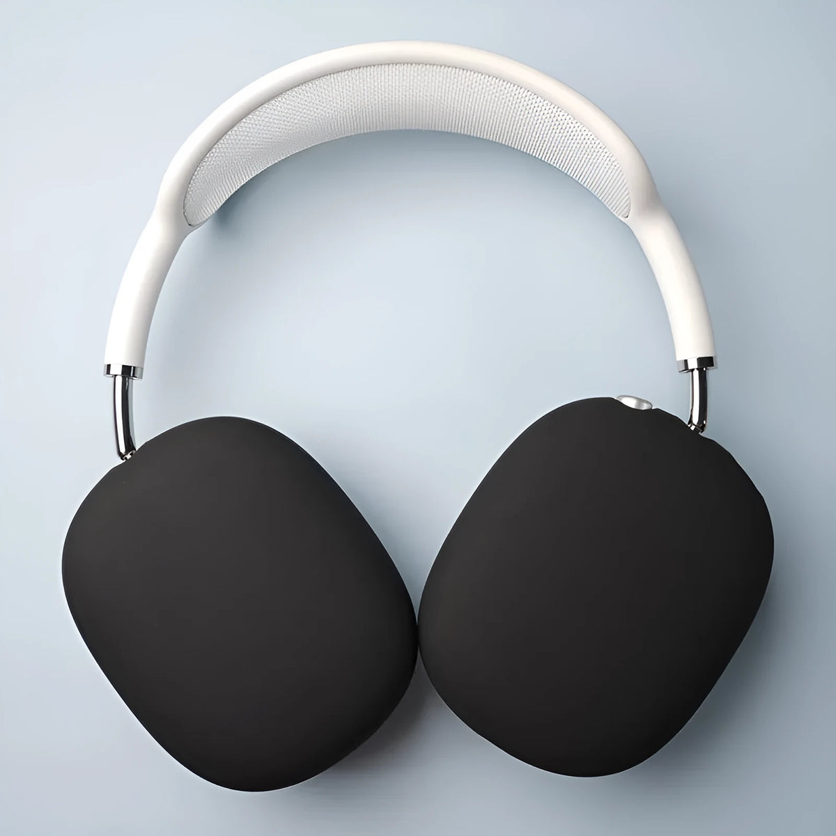 Silicone protective case for AirPods Max, 88x104.5x21.7mm, 1.5mm thick, black or white, soft cover