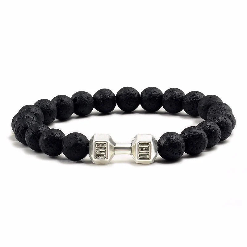 Natural volcanic stone beads bracelet with aromatherapy diffuser in various colors and sizes