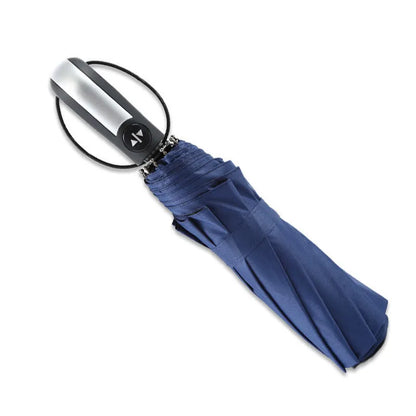 Business No Plus-sized Sun-shade Umbrella open, showing black NC fabric with 10 steel ribs and rubber handle