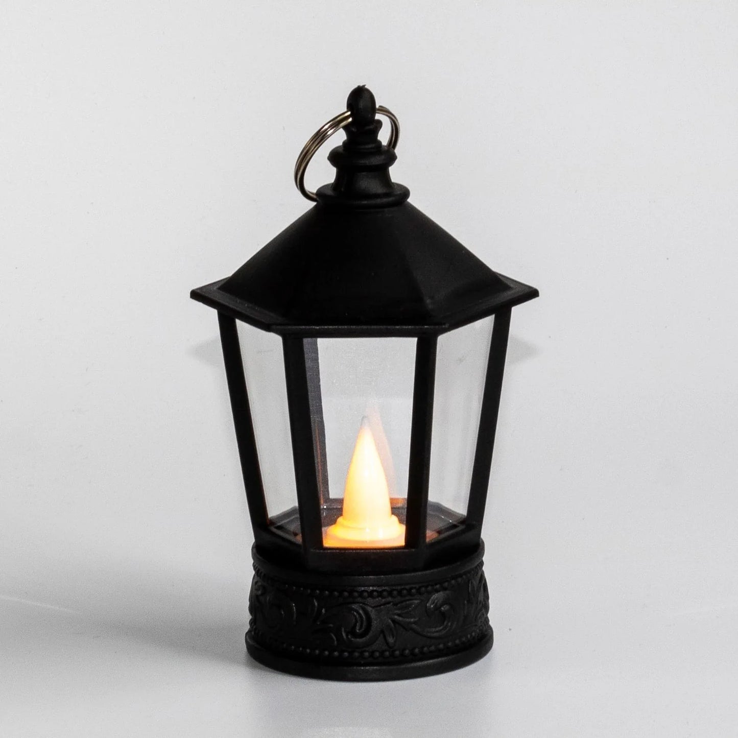 Festive LED Christmas lanterns with Santa Claus, snowman, and other holiday-themed designs