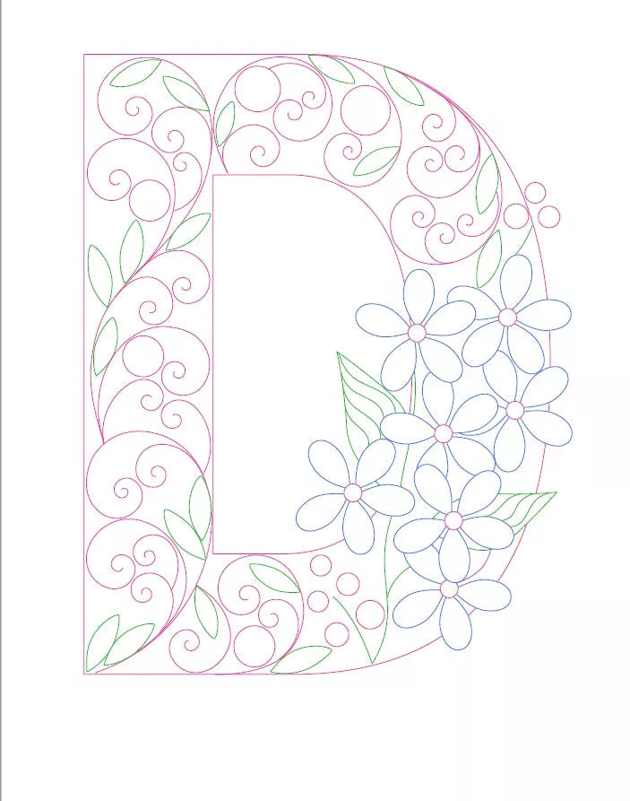 Paper Filigree Painting Kit - Letters for detailed art projects, includes A-Z templates